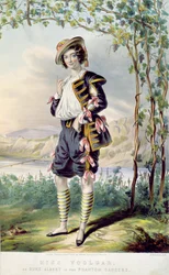 Neiti Woolgar Duke Albertina elokuvassa The Phantom Dancers, kaiverrettu D. Fabronius, 1847