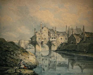 Elvet Bridge, Durham (akvarelli paperille)