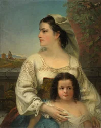 Italialainen äiti ja lapsi