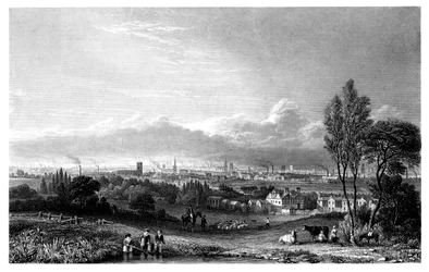 Näkymä Manchesteriin, 1844.