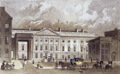 Nykyaikainen kaiverrus uudesta Royal Mintista, n. 1830 (käsinvärinen kaiverrus)