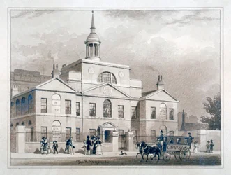 City of London Lying-In Hospital, City Road, Finsbury, Lontoo, c1827.