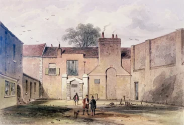 Sisäänkäynti Tothill Fieldsin vankilaan, 1850