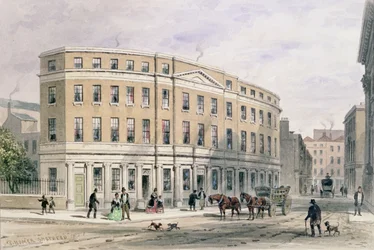 Uudet talot Gresham Streetin sisäänkäynnissä, 1851