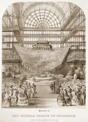 Kuningatar Victoria avasi Crystal Palacen Sydenhamissa 10. kesäkuuta 1854.