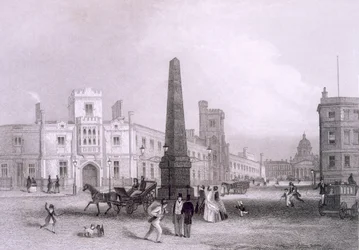 Köyhäsokeiden koulu ja Betlehemin sairaala, c1851-55.