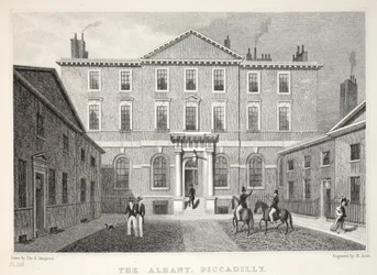 Albany, Piccadilly, "Lontoo ja sen ympäristö 1800-luvulla" -pubista. Jones und Co., 1827-1829