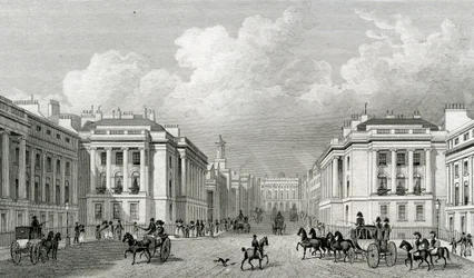 Waterloo Place ja osa Regent Streetiä, pub.1828