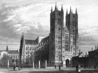 Westminsterin katedraali, Lontoo 1858 (kaiverrus)