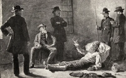 John Brown vangitsemisensa jälkeen, "The Century Illustrated Monthly Magazine", touko-lokakuu.