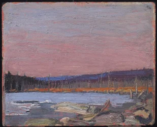 A Northern Lake, n. 1916 (öljy komposiittipuumassalevylle)