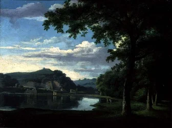 Maisema näköalalla Wye-joelle, n. 1772 (öljy kankaalle)