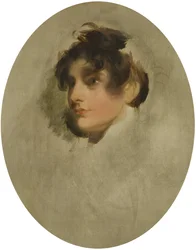 Nuoren naisen pää, n. 1800-05 (öljy kankaalle)