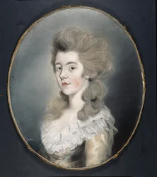 Georgiana Spencerin muotokuva (pastelli paperille)
