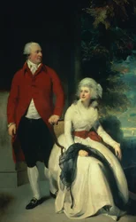 Muotokuva John Julius Angersteinista (1735-1823) ja hänen toisesta vaimostaan Elizasta (1748/9-1800), n. 1792 (öljy kankaalle)