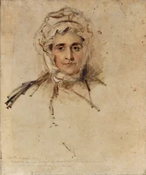 Lucy Lawrencen, taiteilijan äidin, muotokuva, luonnos
