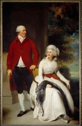 Muotokuva pankkiiri Julius Angersteinista (1735-1823) ja hänen toisesta vaimostaan Eliza Paynesta (1748-1800) Sir Thomas Lawrencen (1769-1830) maalaus 1700-luvun su. 2,52 x 1,60 m