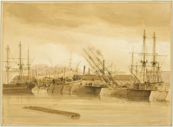 Eastern Wapping Dock, jossa näkyy parkki "Avon" varastossa