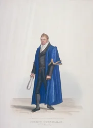 Lontoon kaupungin kunnanvaltuutettu William John Reeves kansalaisasussa, 1825