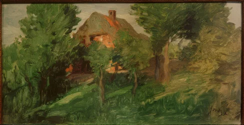 Rotes Haus vihjaile Bäumen