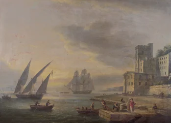 Napolinlahti Posilliposta nähtynä, n. 1829