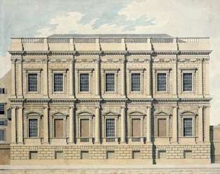 Näkymä juhlatalosta Whitehallissa, Westminsterissä, n. 1790