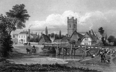 Easton, lähellä Great Dunmowia, Essex, kaivertanut Henry Adlard, 1832