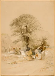 Landscape Lane with Horseman (vartalon väri)