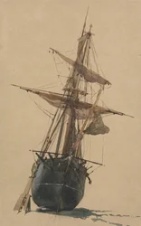 Rannalla oleva kalastusalus