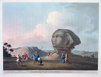 Kolossaalisen sfinksin päällikkö, Giza, Egypti, 1801