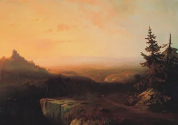 Mountain Scene, n. 1865 (öljy kankaalle)