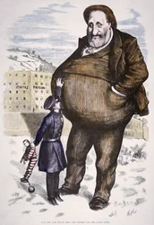 Sarjakuva, jossa esiintyy William Marcy "Boss" Tweed (1823-78) "Harper