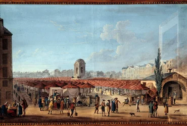 Viattisten marssi Pariisissa Thomas Naudetin (1778-1810) maalaus 1789 Musee Carnavalet, Pariisi