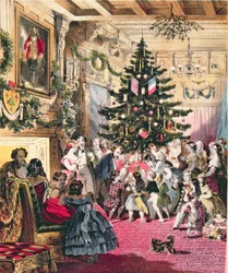 J.E. Carpenterin kirjoittaman "The Christmas Tree" -musiikkilevyn kansi Henry Farmerin musiikilla (värilitho) (ks. myös 349724)