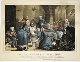 Suuri sotasairaala Scutarissa, painanut Stannard und Dixon, 24. helmikuuta 1855