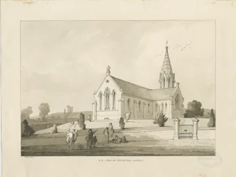 Breretonin kappeli: [St. Michaelin kirkko, Brereton] pesupiirustus, 1838