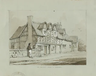 Cannock Town - "Ancient House": lyijykynäpesupiirros, nd [1817-1845] (piirustus)