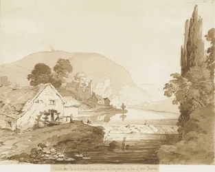 Dovedale - maisema: seepiapesupiirros, nd [1817-1845]