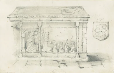 Eccleshall Church - Piispa Benthamin hauta: lyijykynäpiirros, nd [1817-1845]