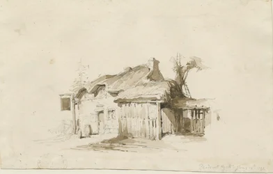 Fradswell - Cottage on Heath: lyijykynä- ja pesupiirustus