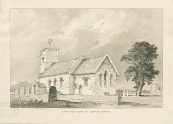 Gayton Church: seepiapiirustus