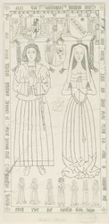 Penkridge Church - Richard Littletonin hauta: kynä- ja mustepiirustus, nd [1842-1845] (piirustus)
