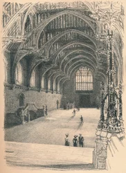 Westminster Hallin sisustus, Westminster Palace, 1902