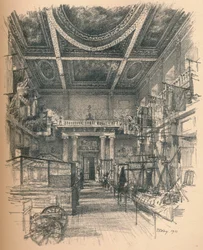 Juhlasalin sisustus, Whitehall Palace, 1902