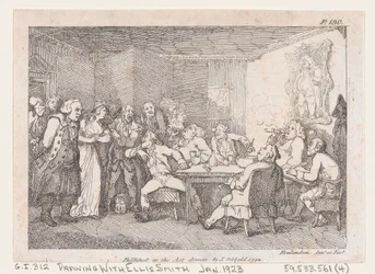 Parson Adams & Fanny tutkittiin syyllisinä maan Justicessa, elokuvasta The Adventures..., 1792.