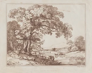 Pastoral Riverside Scene, 1789., 1789. finlandès