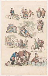 Taulu 14, Figuurien, maisemien ja karjan ääriviivat... oppijoiden käyttöön, Ju..., 1. kesäkuuta 1790.