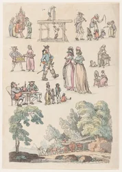 Taulu 5, Figuurien, maisemien ja karjan ääriviivat... oppijoiden käyttöön, Ju..., 18. kesäkuuta 1790.
