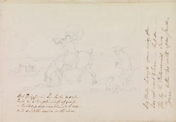 Valmisteluluonnos teokseen ”Dr Syntax Sketching the Lake”