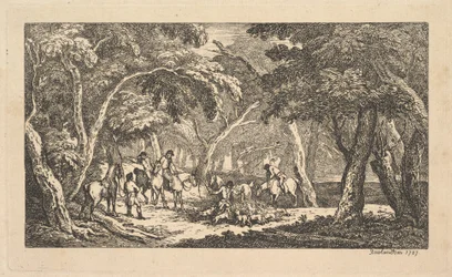 Kuolema - Ketunmetsästys - Maisemakohtaus, 1787.